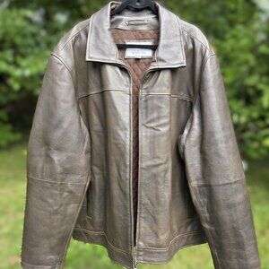 Vintage WILSONS Leather M. Julian Men's XXL Jacket Brown Quilt Lined EUC